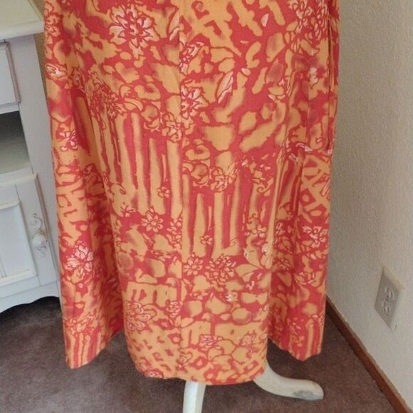 Tropical Inspired Orange Midi/Maxi Dress - Picture 7 of 11